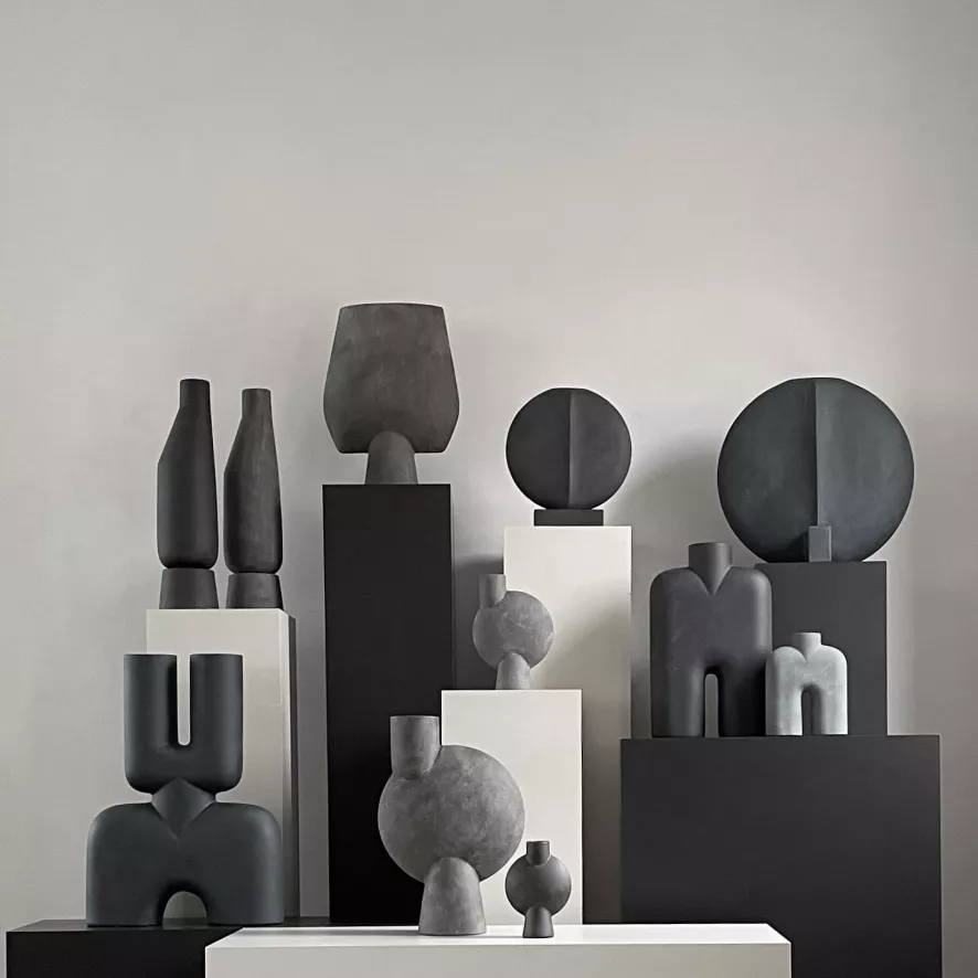 101 Copenhagen Sphere Bubl Big Vaas Dark Grey 7 101 Copenhagen Sphere Bubl Big Vaas Dark Grey - Afbeelding 5