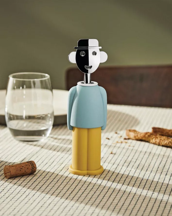 Alessi Alessandro Kurkentrekker Geel/zwart 9 Alessi Alessandro Kurkentrekker Geel/zwart - Afbeelding 7