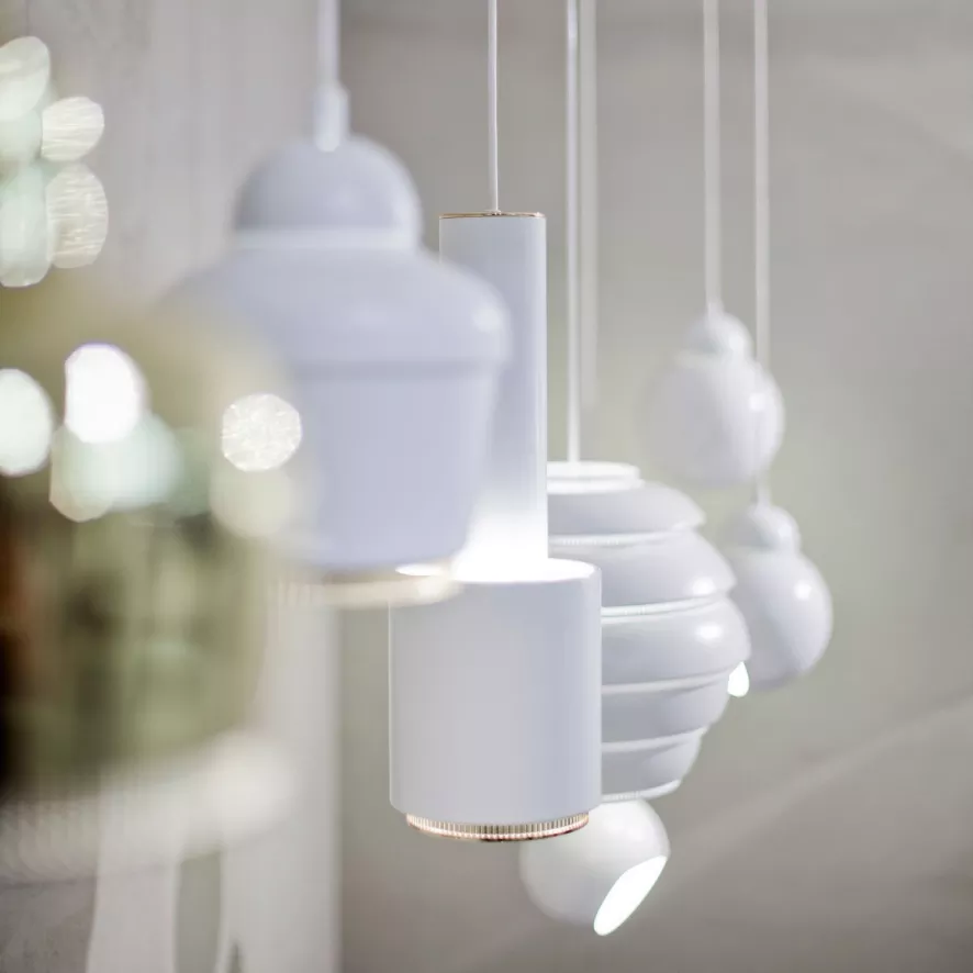 Artek Aalto A110 Hanglamp Ø16 Wit, Messing Ring 5 Artek Aalto A110 Hanglamp Ø16 Wit, Messing Ring - Afbeelding 3