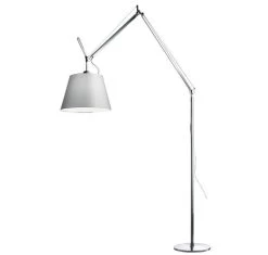 Artemide Tolomeo Mega Terra Booglamp Retrofit Dimmer Alu Grijs Satijn 32
