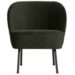 BePureHome Vogue Fauteuil Fluweel Donkergroen