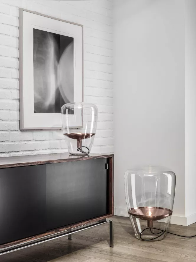 Brokis Balloons Tafellamp Medium Transparant - Chroom Zwart 15 Brokis Balloons Tafellamp Medium Transparant - Chroom Zwart - Afbeelding 13