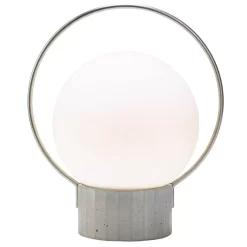 Brokis Sfera Tafellamp LED Oplaadbaar Small Opaal Staal Naturel