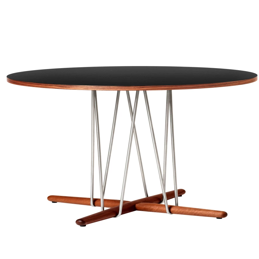 Carl Hansen & Son E020 Embrace Tafel 139.5cm Walnoot Zwart, Geolied Onderstel 4 Carl Hansen & Son E020 Embrace Tafel 139.5cm Walnoot Zwart, Geolied Onderstel - Afbeelding 2
