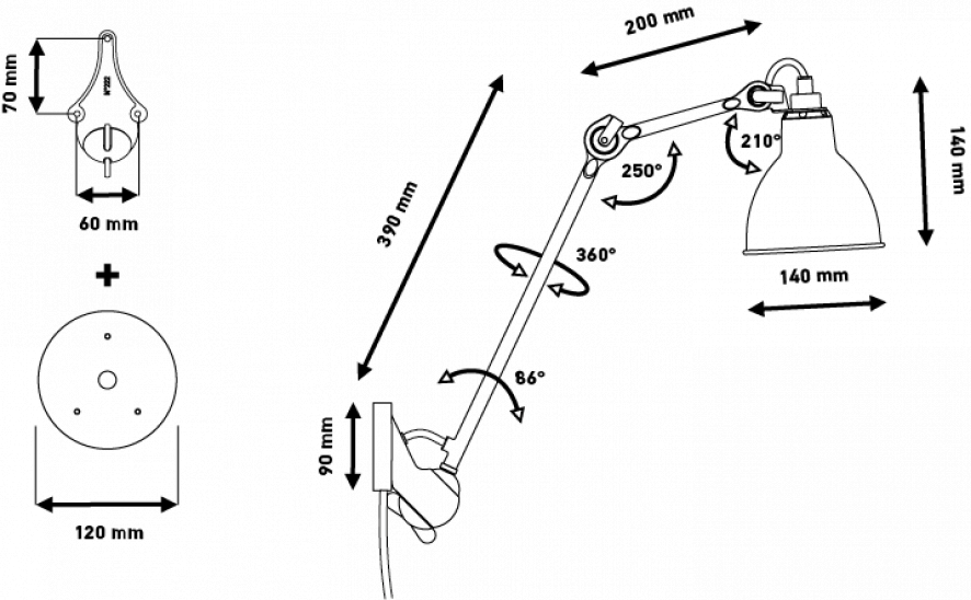 DCW éditions Lampe Gras N222 Wandlamp Koper 8 DCW éditions Lampe Gras N222 Wandlamp Koper - Afbeelding 6