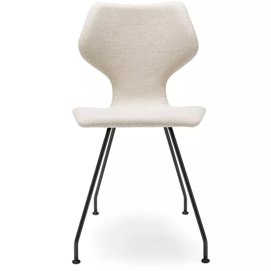 Design On Stock Cavalletta Stoel, Onderstel Zwart, Stof Ploegwool Amaranth 5 Design On Stock Cavalletta Stoel, Onderstel Zwart, Stof Ploegwool Amaranth - Afbeelding 3