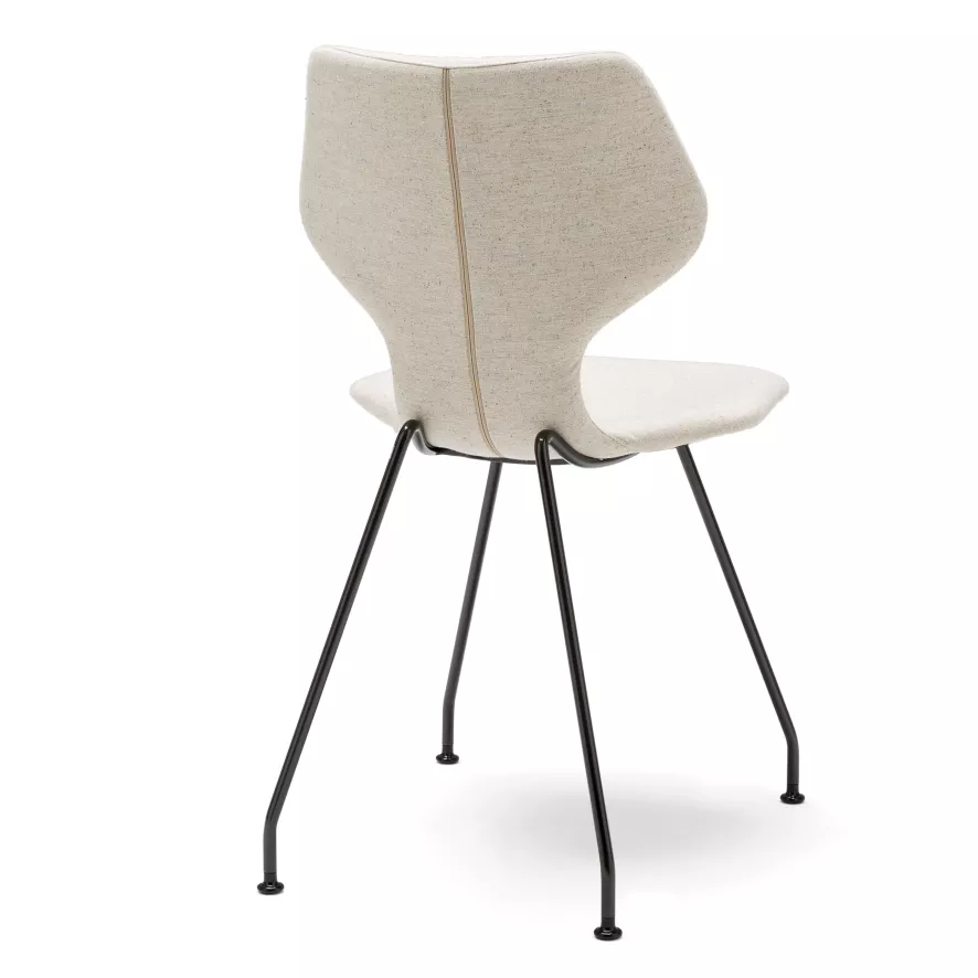 Design On Stock Cavalletta Stoel, Onderstel Zwart, Stof Ploegwool Amaranth 6 Design On Stock Cavalletta Stoel, Onderstel Zwart, Stof Ploegwool Amaranth - Afbeelding 4