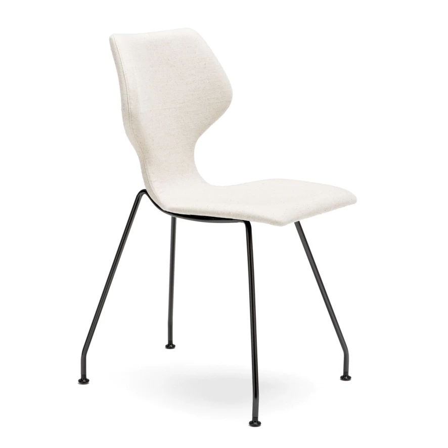 Design On Stock Cavalletta Stoel, Onderstel Zwart, Stof Ploegwool Amaranth 4 Design On Stock Cavalletta Stoel, Onderstel Zwart, Stof Ploegwool Amaranth - Afbeelding 2