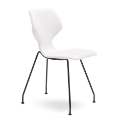 Design On Stock Cavalletta Stoel, Onderstel Zwart, Stof Ploegwool Amaranth