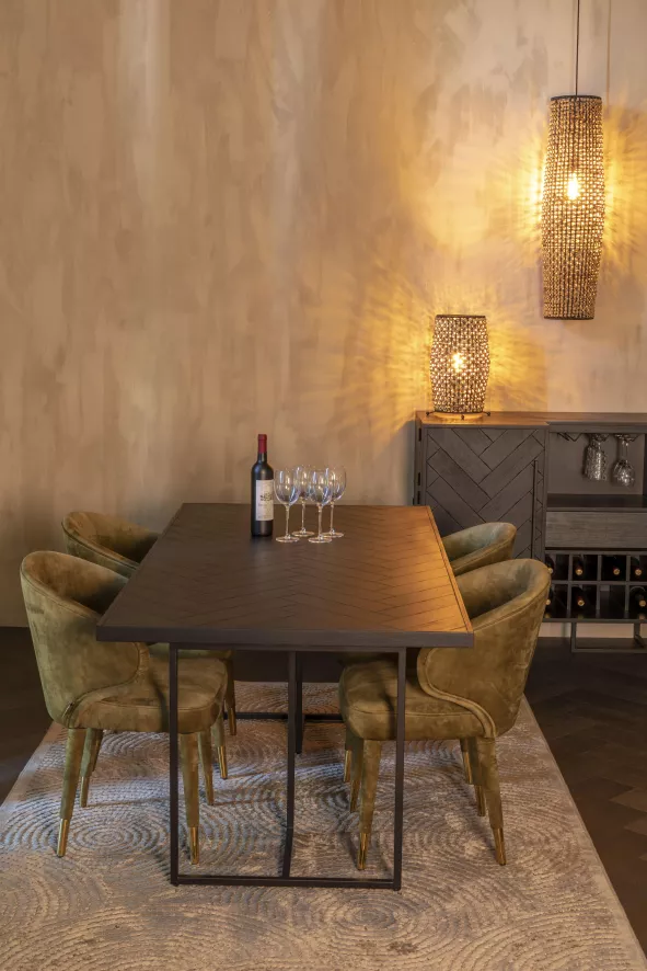 Dutchbone Class Eettafel 180x90 Zwart 11 Dutchbone Class Eettafel 180x90 Zwart - Afbeelding 9