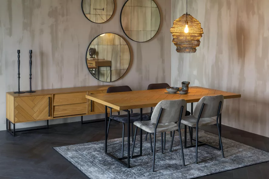 Dutchbone Class Eettafel 180x90 Zwart 15 Dutchbone Class Eettafel 180x90 Zwart - Afbeelding 13