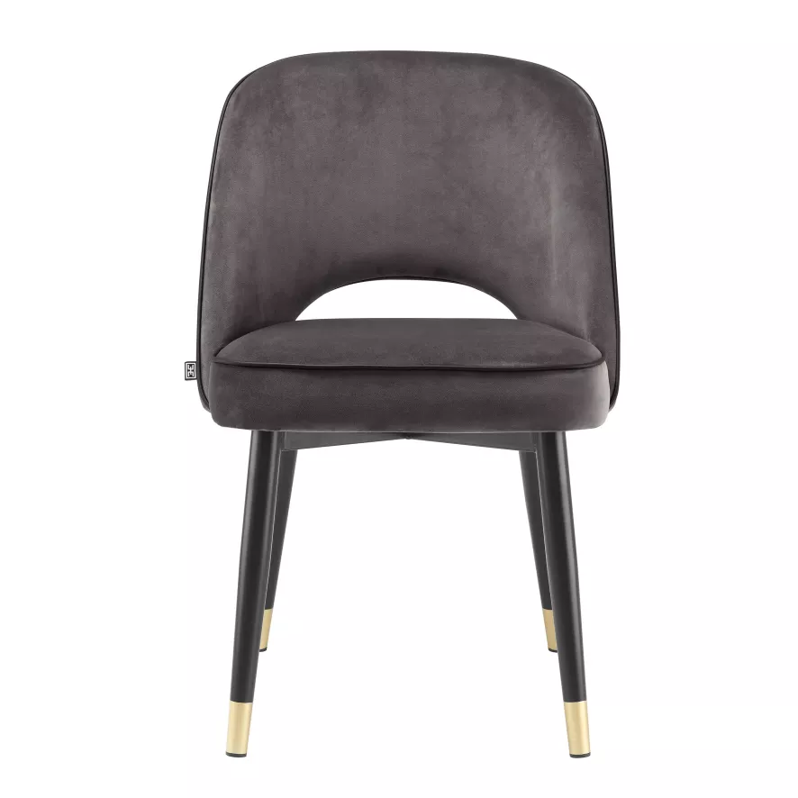 Eichholtz Cliff Eetkamerstoel Set Van 2 Savona Grey Velvet 9 Eichholtz Cliff Eetkamerstoel Set Van 2 Savona Grey Velvet - Afbeelding 7