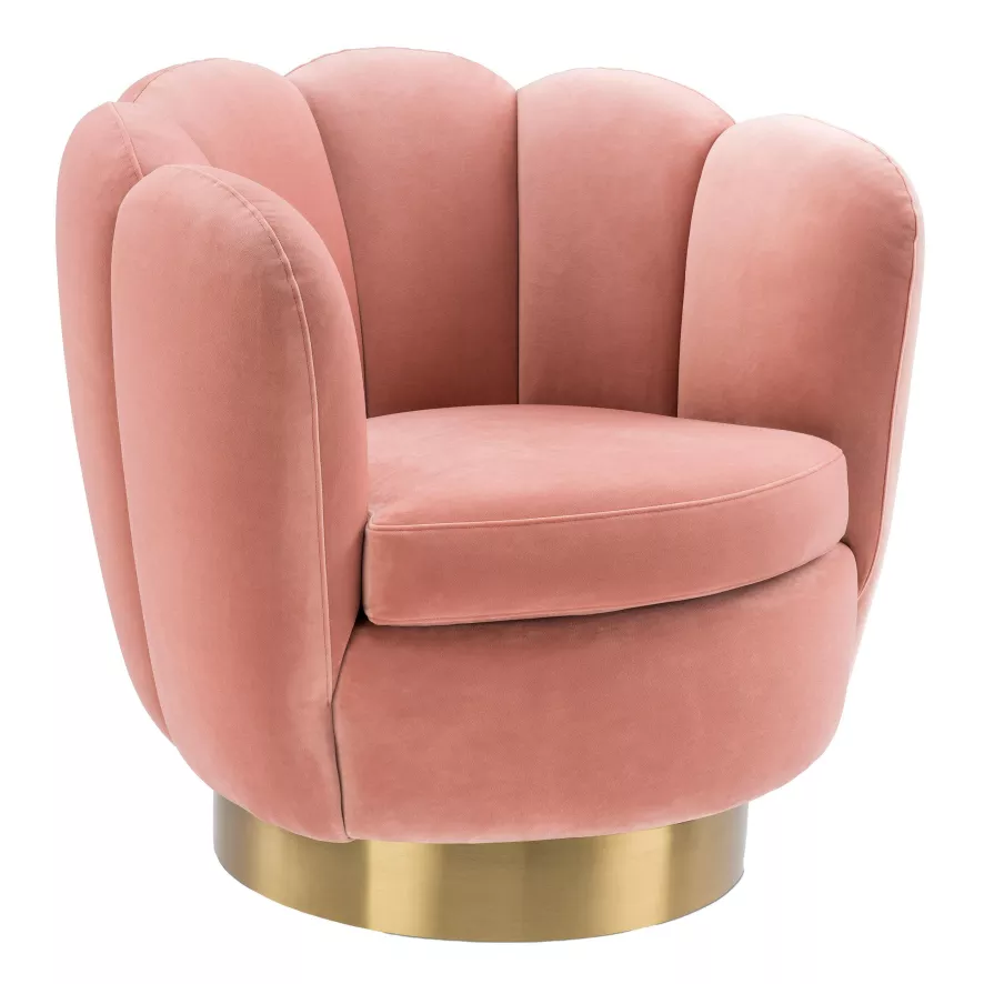 Eichholtz Mirage Fauteuil Draaibaar Savona Nude Velvet 3 Eichholtz Mirage Fauteuil Draaibaar Savona Nude Velvet