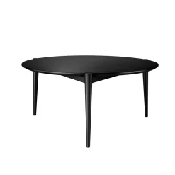 FDB Møbler D102 Salontafel Ø85 Eiken Zwart