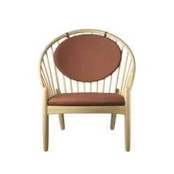 FDB Møbler J166 Fauteuil Eiken Naturel Oranje