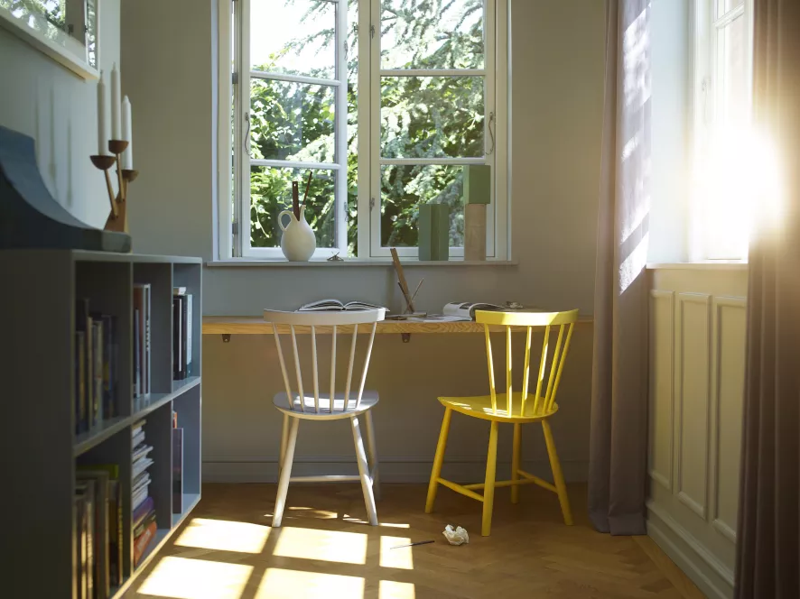 FDB Møbler J46 Eetkamerstoel Beuken Wit 7 FDB Møbler J46 Eetkamerstoel Beuken Wit - Afbeelding 5