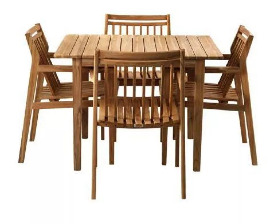 FDB Møbler Sammen Tuinset M3 Tuintafel + 4 M1 Tuinstoelen 6 FDB Møbler Sammen Tuinset M3 Tuintafel + 4 M1 Tuinstoelen - Afbeelding 4