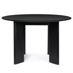 Ferm Living Bevel Eettafel Ø117 Zwart Beuken
