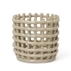 Ferm Living Ceramic Basket Opbergmand Small Cashmere