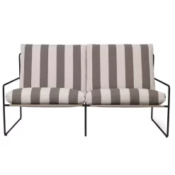 Ferm Living Desert 2-zits Loungebank Stripe Black Chocolate