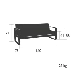 Fermob Bellevie 2-zits Loungebank Kussen Flannelgrijs Capucine -Meubel Speciaal Winkel x886x886 fermob bellevie 2 zits tuinbank kussen wit1.jpg.pagespeed.ic .Iyi6At58aF
