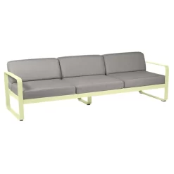 Fermob Bellevie 3-zits Loungebank Kussen Grey Taupe Frosted Lemon