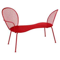 Fermob Lorette Conversation Bench Tuinbank Poppy