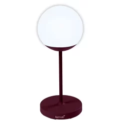 Fermob MOOON! Tafellamp H63 LED Oplaadbaar Black Cherry