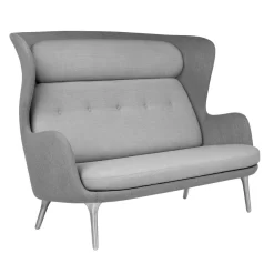 Fritz Hansen Ro JH110 Bank 2-zits Grijs