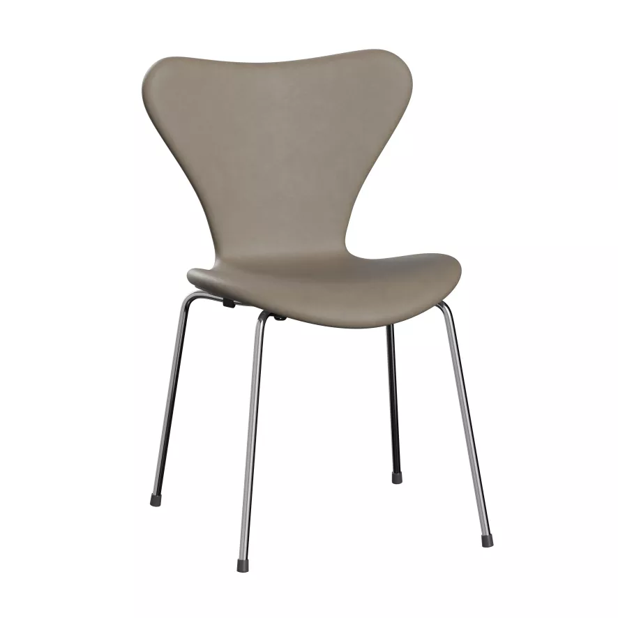 Fritz Hansen Series 7 Gestoffeerde Stoel Chrome Onderstel Essential Grey 3 Fritz Hansen Series 7 Gestoffeerde Stoel Chrome Onderstel Essential Grey