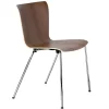 Fritz Hansen Vico Duo Stoel Walnoot, Chroom Onderstel