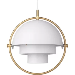 Gubi Multi-Lite Hanglamp Small Ø25.5 Messing/wit