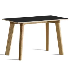 Hay CPH Deux 215 Eetbank 75 Met Gelakt Eiken Onderstel Inktzwart