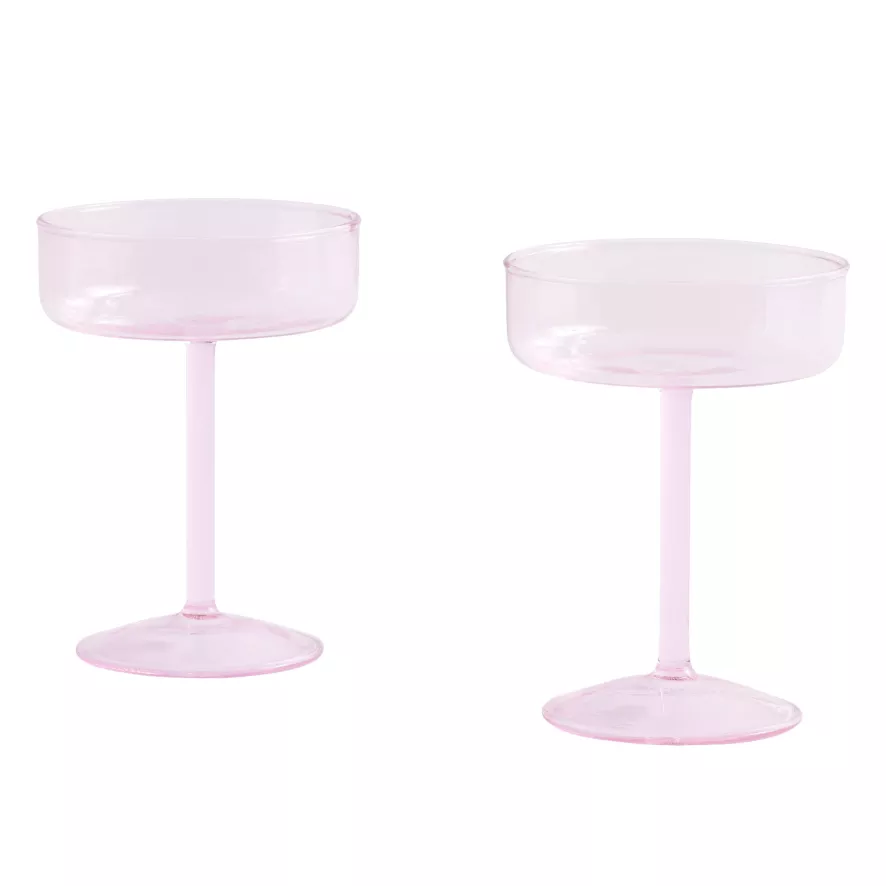 Hay Tint Coupe Champagne Glas Set Van 2 Pink 3 Hay Tint Coupe Champagne Glas Set Van 2 Pink