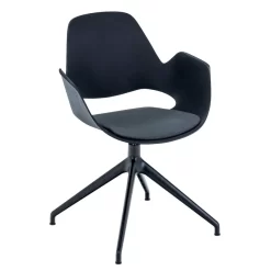 Houe Falk Stoel Met Draaibaar Onderstel Gestoffeerd Dark Grey