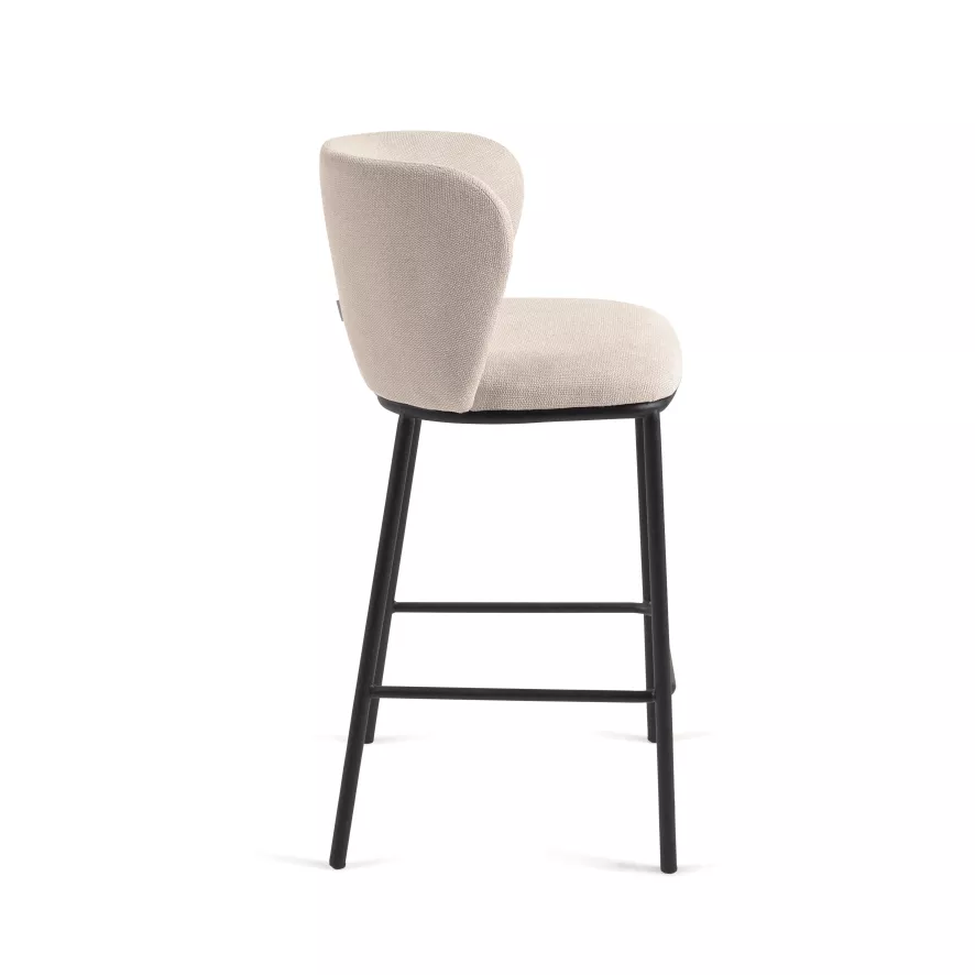 Kave Home Ciselia Barkruk 65 Chenille Donkergrijs 17 Kave Home Ciselia Barkruk 65 Chenille Donkergrijs - Afbeelding 15