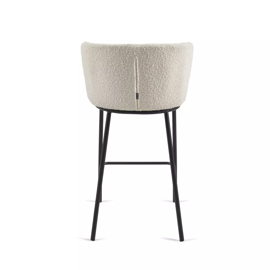 Kave Home Ciselia Barkruk 65 Chenille Donkergrijs 13 Kave Home Ciselia Barkruk 65 Chenille Donkergrijs - Afbeelding 11