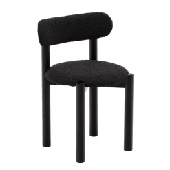 Kave Home Nebai Eetkamerstoel Zwart Eiken