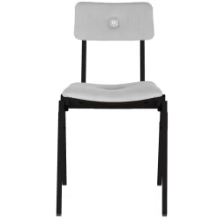 Lensvelt MITW Stackable Chair Gestoffeerd Steelcut Trio 133, Zwart