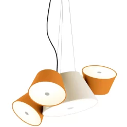 Marset Tam Tam 3 Hanglamp Halfmat Wit/oranje