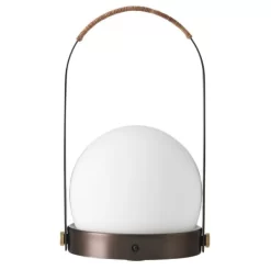Audo Copenhagen Carrie Tafellamp LED Oplaadbaar Leer Bronzed Brass