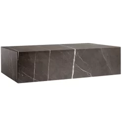 Audo Copenhagen Plinth Low Salontafel 60x100 Kendzo Marmer Grijs