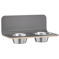 MiaCara Arco Hondenvoerbak Wand Medium/large Grijs