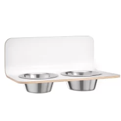 MiaCara Arco Hondenvoerbak Wand Medium/large Wit