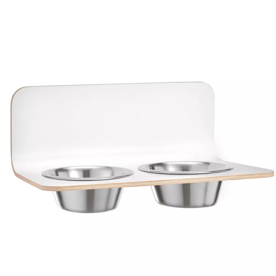 MiaCara Arco Hondenvoerbak Wand Medium/large Wit 3 MiaCara Arco Hondenvoerbak Wand Medium/large Wit