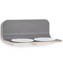 MiaCara Arco Kattenvoerbak Wand Porselein Grijs