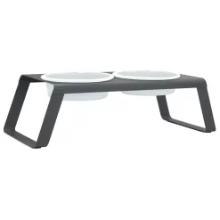 MiaCara Desco Hondenvoerbak Porselein Large Grijs