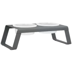 MiaCara Desco Hondenvoerbak Porselein Medium Grijs