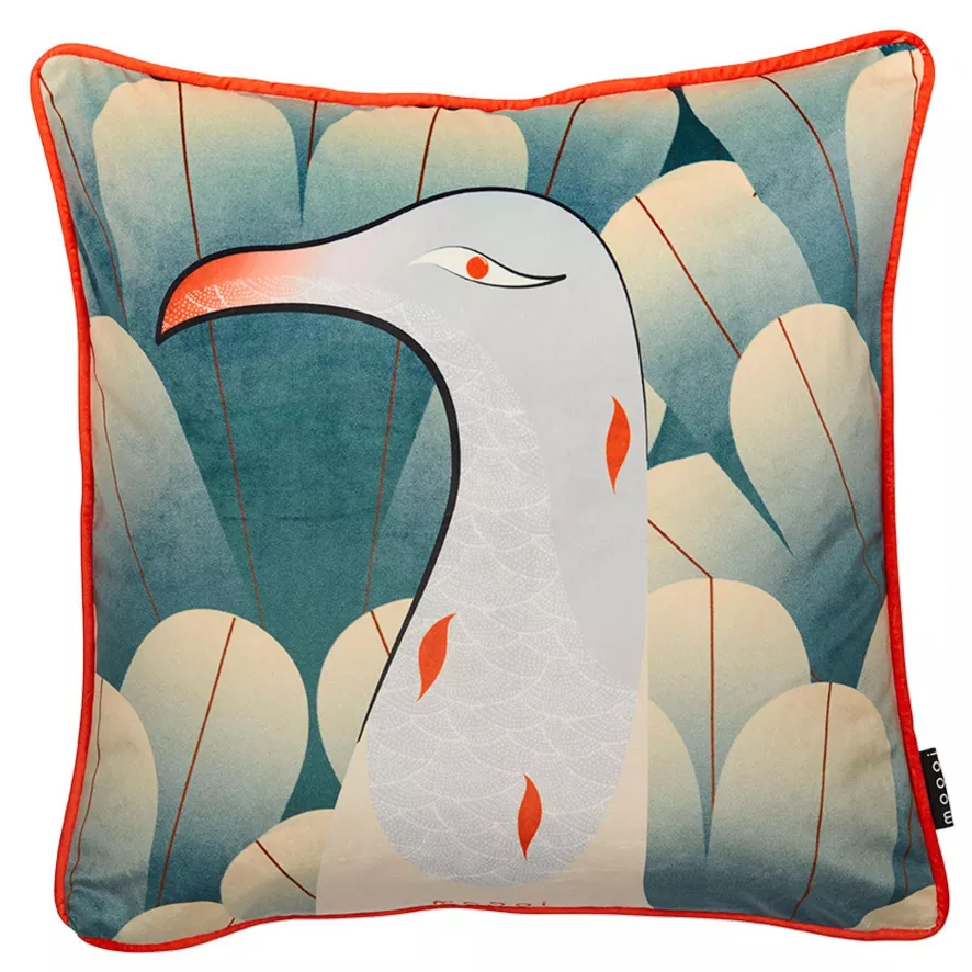 Moooi Calligraphy Bird Kussen 50x50 Multi 3 Moooi Calligraphy Bird Kussen 50x50 Multi