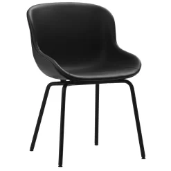 Normann Copenhagen Hyg Gestoffeerde Stoel Zwart Staal Ultra Leather Black